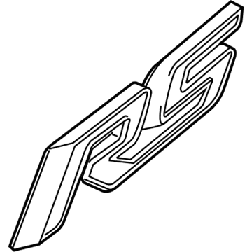 GM 84476107 Nameplate, Rear 84476107 GM Nameplate, Rear Illustration 1 of 1