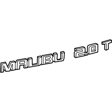 GM 23362186 Nameplate, Rear 23362186 GM Nameplate, Rear Illustration 1 of 1