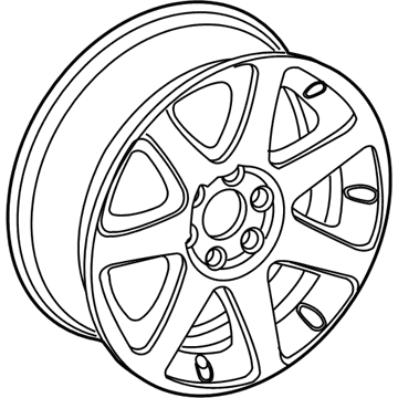 GM 22974278 Wheel, Alloy, Rear 22974278 GM Wheel, Alloy, Rear Illustration 1 of 1
