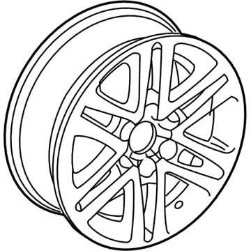 GM 9597952 Wheel, Alloy 9597952 GM Wheel, Alloy Illustration 1 of 1