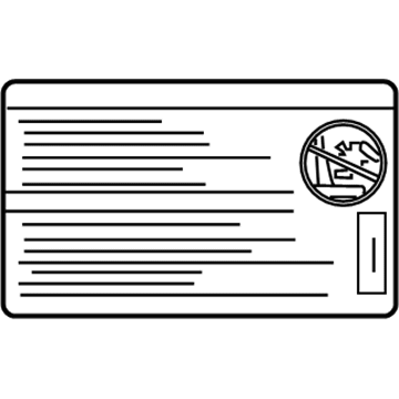 Cadillac 15006354 Caution Label