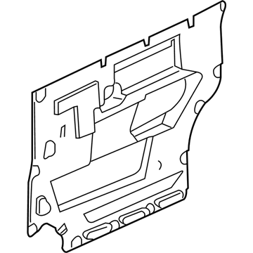 GM 15872845 Water Deflector, Inner Passenger Side 15872845 GM Water Deflector, Inner Passenger Side Illustration 1 of 1