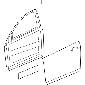 23489911 GM Door Shell, Front Driver Side Illustration 1 of 1