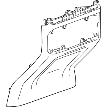 GM 84602958 Rear Trim, Black 84602958 GM Rear Trim, Black Illustration 1 of 1