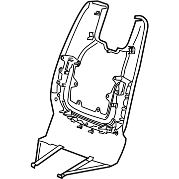 GM 22867385 Seat Back Panel, Black, Front 22867385 GM Seat Back Panel, Black, Front Illustration 1 of 1