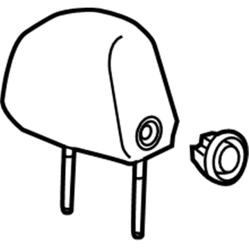 22997299 GM Headrest, Brown, Front Illustration 1 of 1