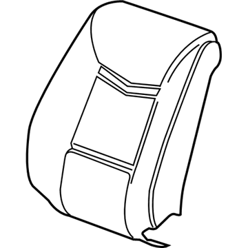 GM 22869080 Seat Back Cover, Black, Front 22869080 GM Seat Back Cover, Black, Front Illustration 1 of 1