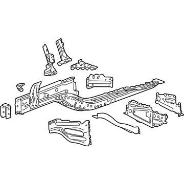 GM 23222828 Lower Rail Assembly, Front Driver Side 23222828 GM Lower Rail Assembly, Front Driver Side Illustration 1 of 1