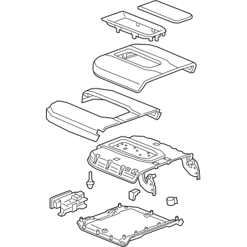 GM 85542228 Armrest, Seat Separator Console, Front 85542228 GM Armrest, Seat Separator Console, Front Illustration 1 of 1