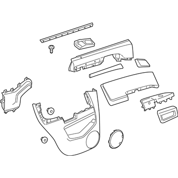25946735 GM Trim Panel, Titanium, Rear Passenger Side Illustration 1 of 1