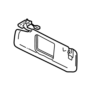 GM 85596547 Sunvisor, Jet Black, Driver Side 85596547 GM Sunvisor, Jet Black, Driver Side Illustration 1 of 1
