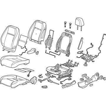 GM 42340875 Seat Assembly, Titanium, Front 42340875 GM Seat Assembly, Titanium, Front Illustration 1 of 1