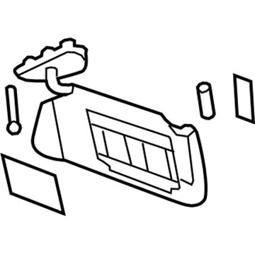 15296724 GM Sunvisor, Passenger Side Illustration 1 of 1
