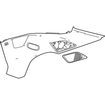 85016664 GM Panel Assembly-Quarter Window Trim Finish *Medium Dark Cinr Illustration 1 of 1
