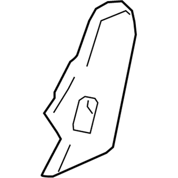 GM 84077817 Outer Finish Panel, Black, Rear Passenger Side 84077817 GM Outer Finish Panel, Black, Rear Passenger Side Illustration 1 of 1