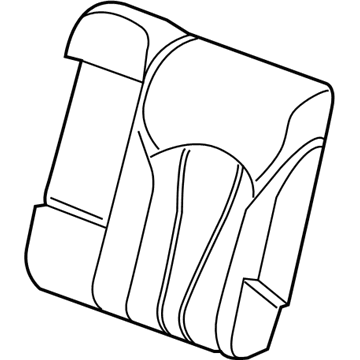 GM 23372513 Seat Back Cover, Black, Rear 23372513 GM Seat Back Cover, Black, Rear Illustration 1 of 1