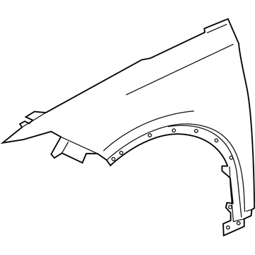 GM 84596459 Fender, Front Driver Side 84596459 GM Fender, Front Driver Side Illustration 1 of 1