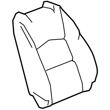 GM 86568537 Seat Back Cover, Black, Front Passenger Side 86568537 GM Seat Back Cover, Black, Front Passenger Side Illustration 1 of 1