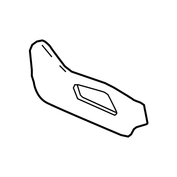 GM 84242334 Track Cover, Black, Front Passenger Side 84242334 GM Track Cover, Black, Front Passenger Side Illustration 1 of 1