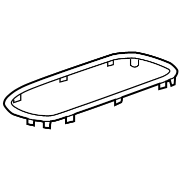 GM 84002440 Trim Plate, Silver, Front 84002440 GM Trim Plate, Silver, Front Illustration 1 of 1