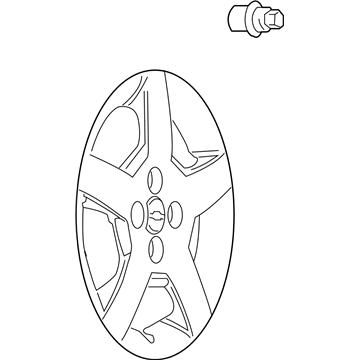 GM 9595091 Wheel Cover 9595091 GM Wheel Cover Illustration 1 of 1