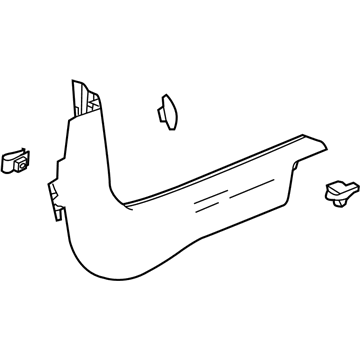 GM 42497292 Front Sill Plate, Black, Driver Side 42497292 GM Front Sill Plate, Black, Driver Side Illustration 1 of 1