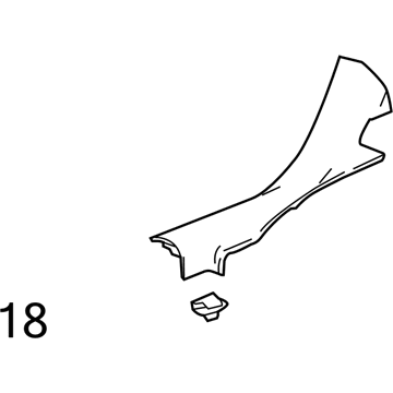GM 42497300 Rear Sill Plate, Black, Driver Side 42497300 GM Rear Sill Plate, Black, Driver Side Illustration 1 of 1