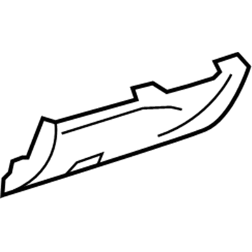 15856687 GM Knee Bolster, Titanium Illustration 1 of 1