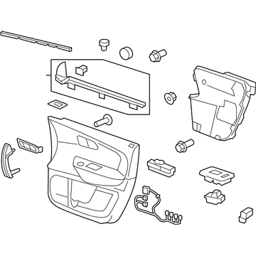 GM 84077644 Door Trim Panel, Titanium, Front Passenger Side 84077644 GM Door Trim Panel, Titanium, Front Passenger Side Illustration 1 of 1