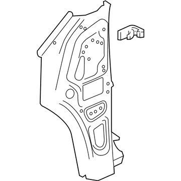 GM 84464942 Inner Hinge Pillar, Front Passenger Side 84464942 GM Inner Hinge Pillar, Front Passenger Side Illustration 1 of 1