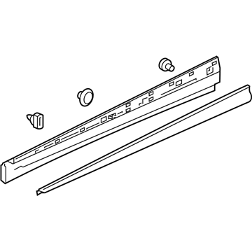 GM 42733635 Lower Molding, Front Driver Side 42733635 GM Lower Molding, Front Driver Side Illustration 1 of 1