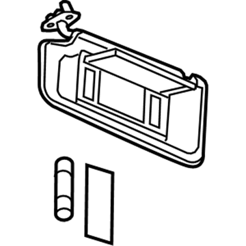 GM 26683479 Sunvisor, Titanium, Driver Side 26683479 GM Sunvisor, Titanium, Driver Side Illustration 1 of 1