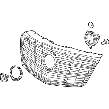 GM 23441801 Upper Grille, Front 23441801 GM Upper Grille, Front Illustration 1 of 1