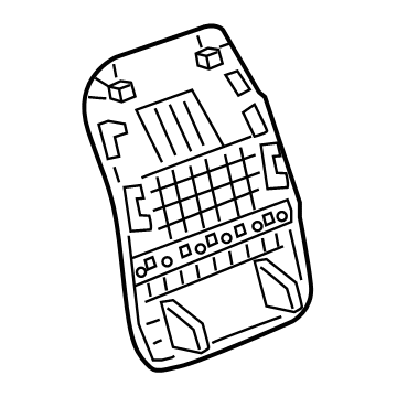 84312118 GM Seat Back Panel, Black, Front Illustration 1 of 1