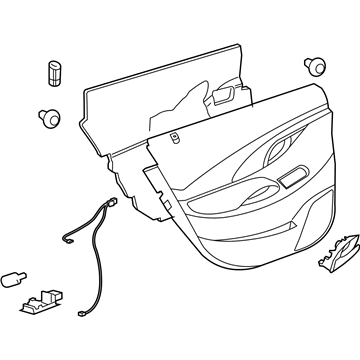 26204234 GM Door Trim Panel, Rear Driver Side Illustration 1 of 1