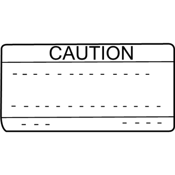 Chevy 96056607 Caution Label