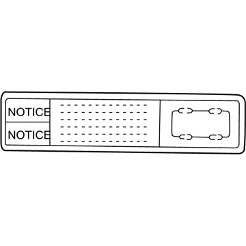 Chevy 30015503 Air Bag Label