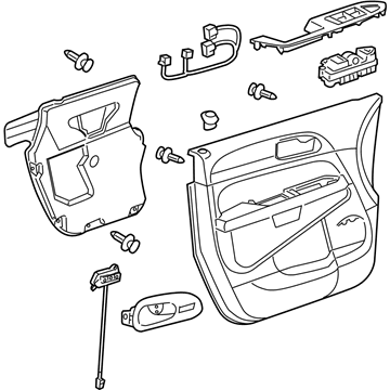 GM 23143899 Door Trim Panel, Titanium, Front Driver Side 23143899 GM Door Trim Panel, Titanium, Front Driver Side Illustration 1 of 1