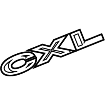GM 15228344 Nameplate, Rear 15228344 GM Nameplate, Rear Illustration 1 of 1