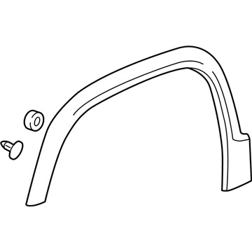 GM 84446089 Wheel Opening Molding, Black, Front Driver Side 84446089 GM Wheel Opening Molding, Black, Front Driver Side Illustration 1 of 1