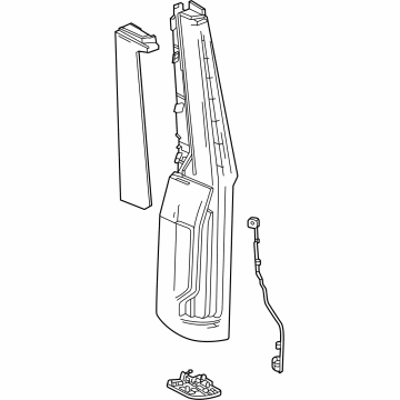 87866702 GM Tail Lamp, Black, Driver Side Illustration 1 of 1