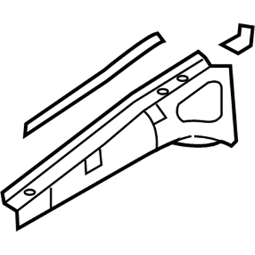 10307808 GM Upper Rail, Front Passenger Side Illustration 1 of 1