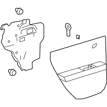 22761570 GM Door Trim Panel, Rear Passenger Side Illustration 1 of 1