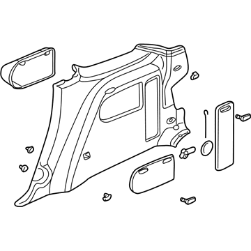 10310583 GM Lower Quarter Trim, Gray, Passenger Side Illustration 1 of 1