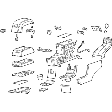 GM 20958949 Console Assembly, Titanium 20958949 GM Console Assembly, Titanium Illustration 1 of 1