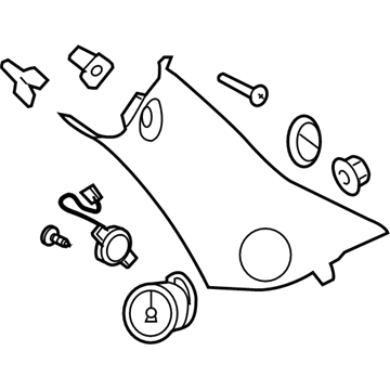 GM 15234703 Windshield Pillar Trim, Black; Gray, Passenger Side 15234703 GM Windshield Pillar Trim, Black; Gray, Passenger Side Illustration 1 of 1