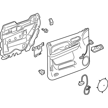 GM 25974178 Door Trim Panel, Front Passenger Side 25974178 GM Door Trim Panel, Front Passenger Side Illustration 1 of 1
