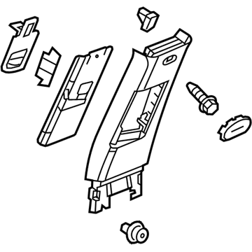 20952460 GM Adjust Handle, Center Inner Passenger Side Illustration 1 of 1