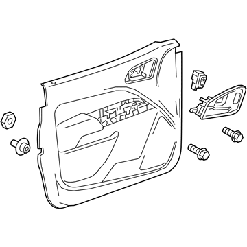 84725416 GM Door Trim Panel, Gray, Driver Side Illustration 1 of 1