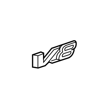 GM 85555135 Nameplate, Red 85555135 GM Nameplate, Red Illustration 1 of 1